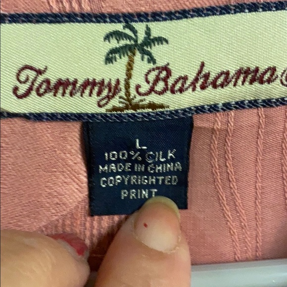 Tommy Bahama Vintage shirt Coral VGC LG - Picture 3 of 3